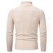 Men's Slim-Fit High Neck Sweater – Winter Knit Pullover With Jacquard Pattern (M-3XL) | Stretchable & Stylish Casual Wear_viptrois.com