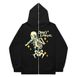 Japanese Anime Street Fashion Printed Loose Zipper Hoodie Couple Sweatshirt_viptrois.com