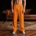 Men's Breathable Cotton Blend Straight Leg Casual Pants - Lightweight, Comfortable & Versatile For Sports & Daily Wear (12 Colors, S-XXXL)_viptrois.com