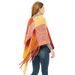 Unisex Women's shawl thick tassel loop yarn plaid cape_viptrois.com