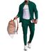 Men's Waffle Knit Zip-up Hoodie & Jogger Set - Fleece Lined Winter Lounge Wear With Pockets, Lightweight & Warm Comfort Outfit For Casual & Sports_viptrois.com
