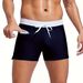 2024 new style zipper pocket boxer men's swimming beach pants sexy solid color rope tights factory ready stock_viptrois.com