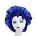 Leopard print ribbon satin sleeping cap with high elasticity and wide brim silk headscarf hat for beauty and hair care_viptrois.com