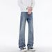Retro Blue Jeans For Men, Autumn Style, American High Street, Loose Straight Leg, Whiskering Texture, Washed, Versatile Trousers._viptrois.com