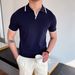 Men's Clothing Summer New Polo Shirt Men's Half Sleeved T Shirt Fashion Lapel Business Casual Men's Wear_viptrois.com