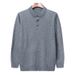 Men's Business Casual Knit Sweater – Wrinkle-Resistant Wool Blend Polo Neck Pullover With Machine-Washable Fabric (Relaxed Fit, M-4XL)_viptrois.com