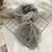 Unisex Thin wool scarf small fresh student bib small plaid shawl color scarf ins wind_viptrois.com