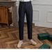 Men's Clothing Casual High Waist Suit Trousers Business Drape Straight Pants Retro Suit Nine Points Trousers_viptrois.com