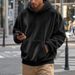 Pure Cross-Border Clothing American Style Plus Size Hooded Men's Sweatshirt Autumn Winter Double-Sided Fleece Pullover_viptrois.com
