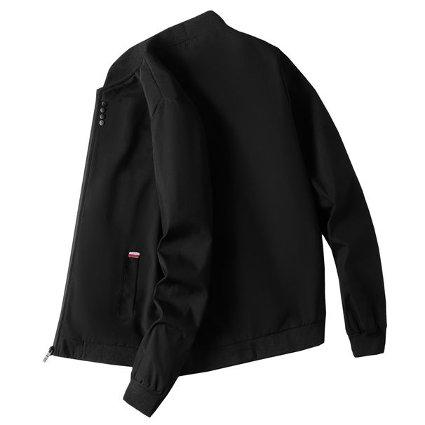M-4XL Herrenjacke, Herbst, Dünn, Langärmelig, Baseballuniform, Winddicht, Fahrradjacke, Solider Reißverschluss, Freizeitjacke_viptrois.com