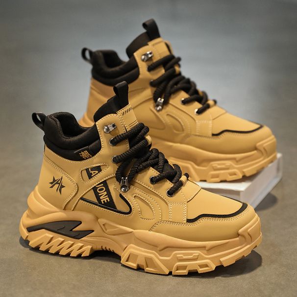 European Warm Series Men's Martin 2025 New Autumn Winter Outdoor Leather Non-Slip Waterproof Trendy Motorcycle High-Top Work Boots_viptrois.com