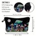 Mushroom Small Moon Pattern Cosmetic Bag Clutch Bag, Portable Cosmetic Items Storage Bag Storage Bag_viptrois.com