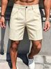 Men's Summer Solid Color Casual Shorts Quick Drying Slim Fit Business Five Point Pants_viptrois.com