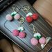 Sparkling Cherry Keychain - Ceramic Rhinestone Car Keys & Bag Charm (Perfect Gift For Her)_viptrois.com