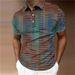 New Men's Polo Shirt Printed Short Sleeve European Size T-Shirt Top_viptrois.com