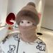 LazyZoom Women's Hat For Autumn Winter, Windproof, Cycling Warmer, Mask Integrated Warm Neck And Ear Protection, Thickened_viptrois.com