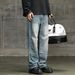 Men's Clothing Workwear Jeans Loose Straight Pants Wide Leg Pants Boys Mopping Pants Street Fashion Casual Trousers_viptrois.com