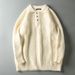 New Polo Shirt With A Collar And Knitted Sweater, Men's Business Style, Keeping Warm_viptrois.com
