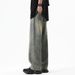 Men's Drawstring Waist Straight Leg Jeans - Relaxed Fit Stretch Denim Pants With Adjustable Ties_viptrois.com