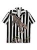 Men's Clothing Trendy Brand Niche Handsome Personality Short Sleeved Printed Shirt Men's Beach Couple Loose Retro Shirt Women_viptrois.com
