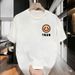 Heavyweight Cotton T-Shirt - Unisex Vintage Short Sleeve Tee With Creative Graphic For Men Women Casual Wear_viptrois.com
