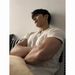 Men's Clothing Men's Summer T Shirt Slim Short Sleeves Showing Muscles Small Collar Suit Inner Wear_viptrois.com