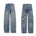 Men's Clothing Ink Splashed Denim Hip Hop Wide Leg Hand Painted Jeans For Men With Personality Loose Straight Leg Casual Machete Pants_viptrois.com