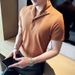 Summer Short-sleeved Men's Casual Polo Shirt Men's Business Lapel Slim-fit T-shirt One Piece Collar Solid Color Short-sleeved T-shirt POLO_viptrois.com