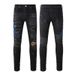 Men's Clothing New hip hop embroidered ripped patch jeans large size stretch men's pants_viptrois.com