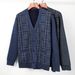 Pure Clothing Middle-aged And Elderly Men, Fleece-lined Thickened Cardigan, Winter Warm V-neck Sweater Dad, Knitted Jacket_viptrois.com
