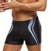 Swim Shorts Men's Swimming Trunks High Waisted Tight Lace Up Boxers Fashionable Solid Color Five Point Casual Pants_viptrois.com