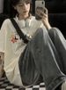 Summer New Pure Cotton Korean Version Design Short-sleeved T-shirt Retro Niche Loose Lazy Style Casual Top_viptrois.com