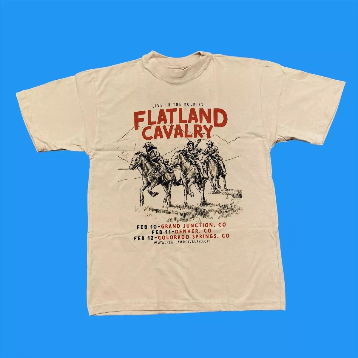 Flatland Cavalry Band Live In Concert T Shirt Mens Womens Tees Top Full Size S-4XL Natural BL1713_viptrois.com