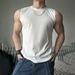 Men's Summer Sleeveless Vest - Breathable Moisture-Wicking Athletic Tank Top For Running & Gym (Black/White/Grey/Light Brown, M-3XL)_viptrois.com
