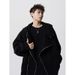 Double zipper cardigan design, men's spring autumn 2025 new style, high-end gray hooded sweatshirt trend_viptrois.com