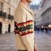 Loom European And American Foreign Trade Men's Clothing Autumn Winter New Striped Jacquard Cardigan Sweater Turn-down Collar_viptrois.com