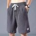 Men's Fashionable Loose Fit Casual Shorts Trendy Summer Style mid Waist Drawstring Sports Pants_viptrois.com