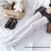 2PCS Stretch JK Uniform Black Silk Stockings Non-slip Slimming Veet Over Knee 70cm Micro-compression Thigh Socks_viptrois.com