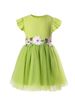 Kids’ Clothing Girls Princess Dress Summer New Style Girls Flying Sleeves Trough Waist A Row Of Flowers Mesh Dress_viptrois.com