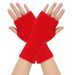 Knitted Acrylic Fingerless Warmers Short Couple Half Finger Arm Sleeves For Autumn And Winter_viptrois.com