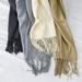 Autumn Winter Solid Color Cashmere Scarf For Women Red Annual Meeting Printed Embroidery 200g Warm Shawl Neck_viptrois.com
