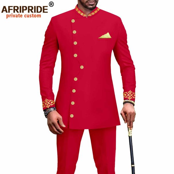 Men's clothing African men slim two piece set_viptrois.com