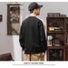 2025 New Simple Sweater Men's Trendy Brand American Crew Neck Color Matching Loose Versatile Plus Fat Plus Size Sweater Men_viptrois.com