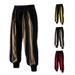 Men's Clothing Autumn New Men's Cotton And Linen Colorblock Casual Pants_viptrois.com