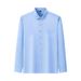 Men's Stretch Non-Iron Dress Shirt, Wrinkle-Resistant Long Sleeve Business Shirt, Slim Fit Solid Color Formal Office Shirt With Comfort Flex Fabric_viptrois.com