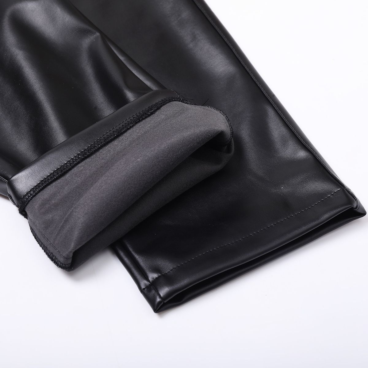 Men's Clothing Leather Pants For Middle Aged And Young Men, Elastic, Slim, Fashionable, Moisture Proof, Dance Performance Casual, PU Leather Pants_viptrois.com
