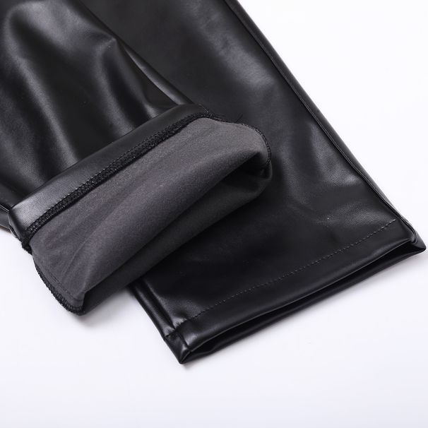 Men's Clothing Leather Pants For Middle Aged And Young Men, Elastic, Slim, Fashionable, Moisture Proof, Dance Performance Casual, PU Leather Pants_viptrois.com