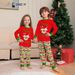 Christmas Snowman Snowflake letters cartoon Christmas parent-child suit printed homewear pajamas_viptrois.com