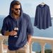 25 Autumn Loose Linen Men's Breathable Hooded Long Sleeve Beach Henley Base T-Shirt For Men_viptrois.com
