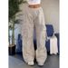 Streetwear Cargo Pants For Women Oversized Straight-Leg Joggers With Dropped Crotch & Drawstring Waist (Blue/Pink/Yellow/Beige/Black/More, S-5XL)_viptrois.com